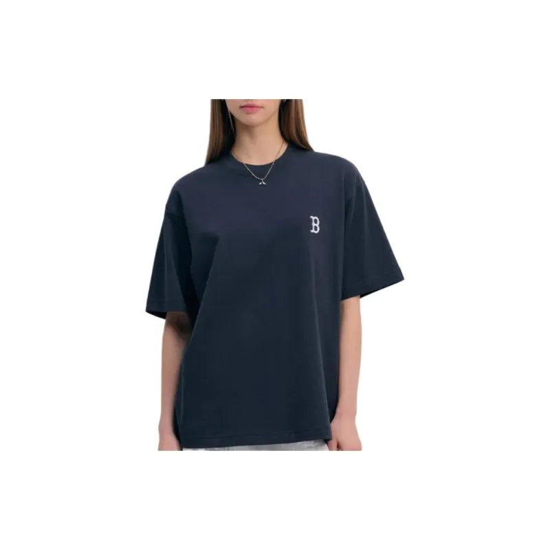 MLB SS24 Set in Sleeve T Shirt Unisex Charcoal Gray-3