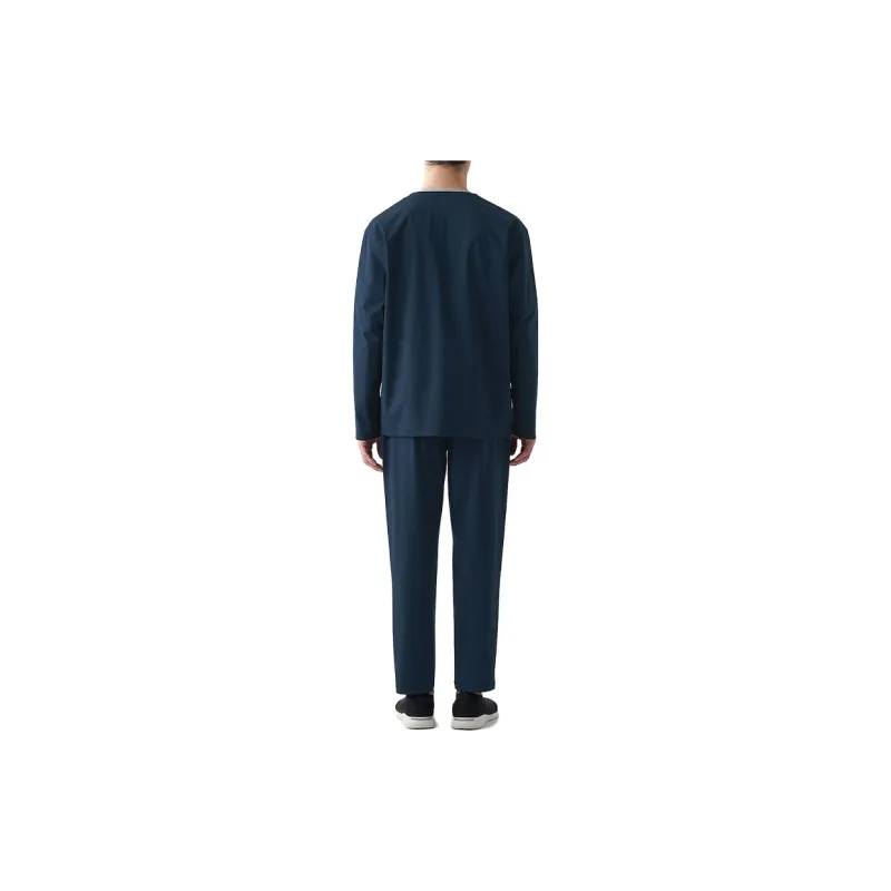 MUJI WALKER Series Casual Pants Men Dark Navy Blue-2