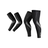 Black Reflective Sleeve Covers+Leg Warmer