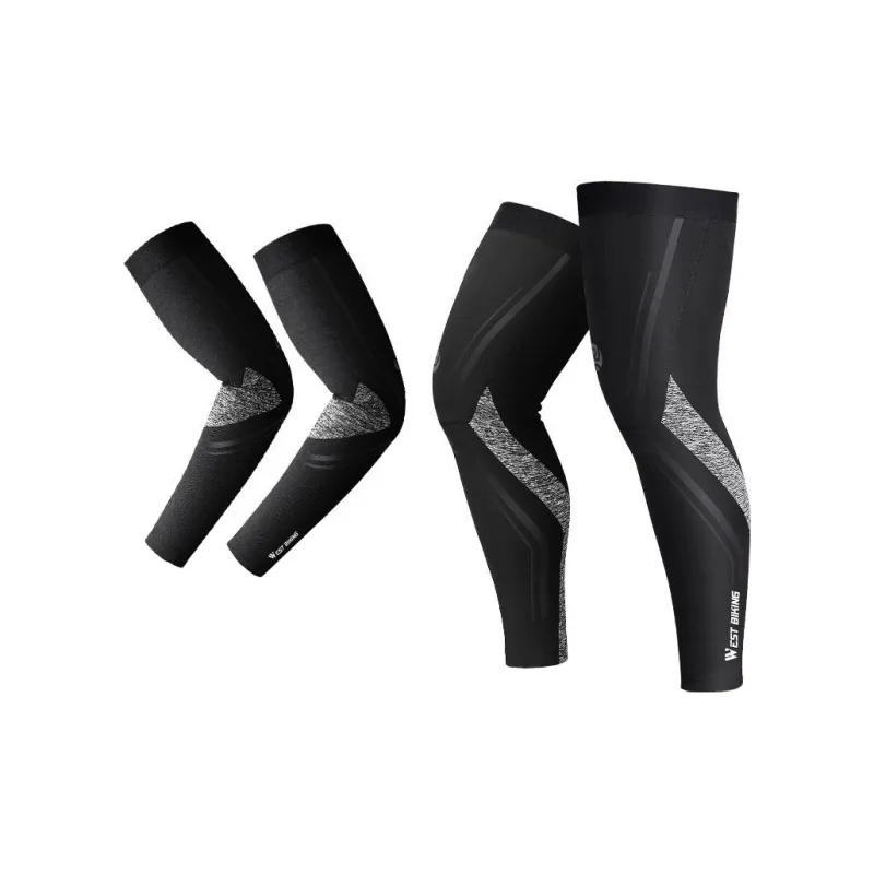 WEST BIKING Riding Equipment Cycling Arm Warmers Fall And Winter Outdoor Unisex Polyester Elastane Black-8