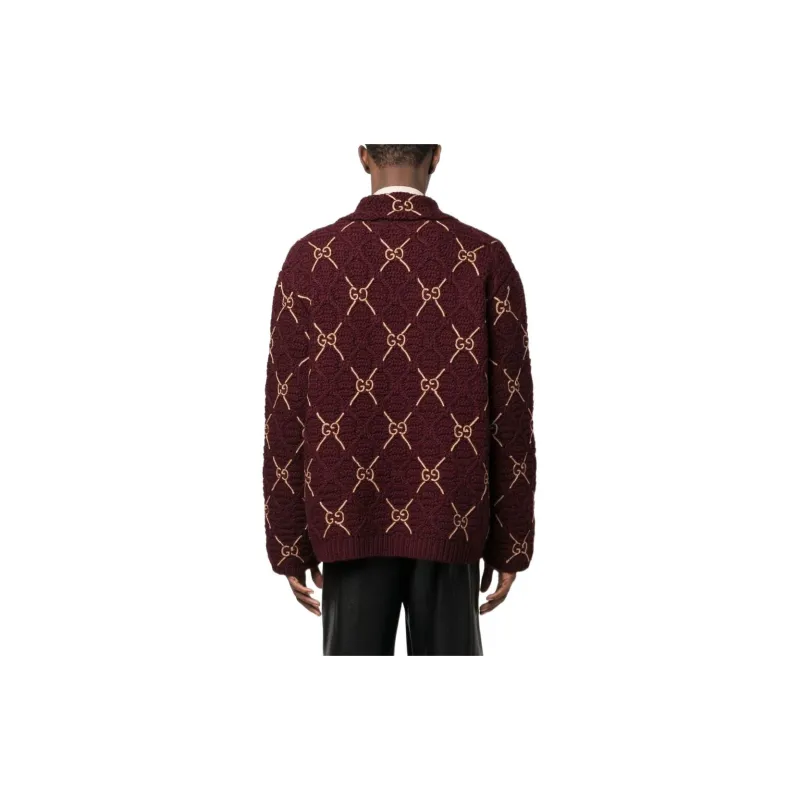 GUCCI Sweaters Men Burgundy-2