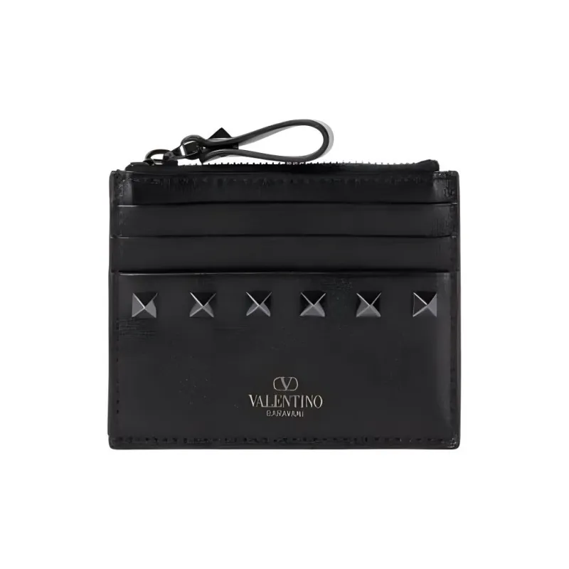 Valentino Garavani Rockstud Logo Printed Card Holder-0