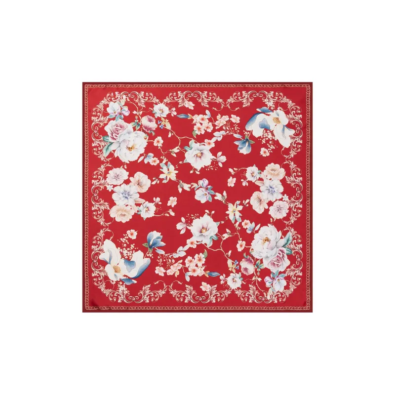 Shanghai Story 100% Mulberry Silk Silk Scarves Women's Patch Bamboo Leaf Flower Gift Box Set-85