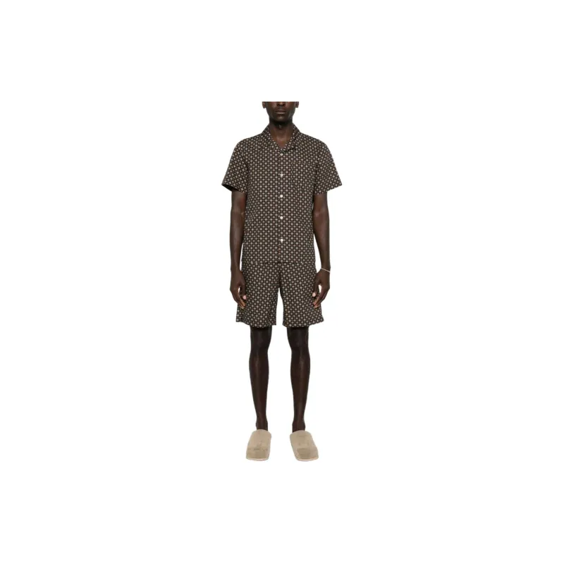 A.P.C Vincento Vincento All Over Patterned Drawstring Shorts-1