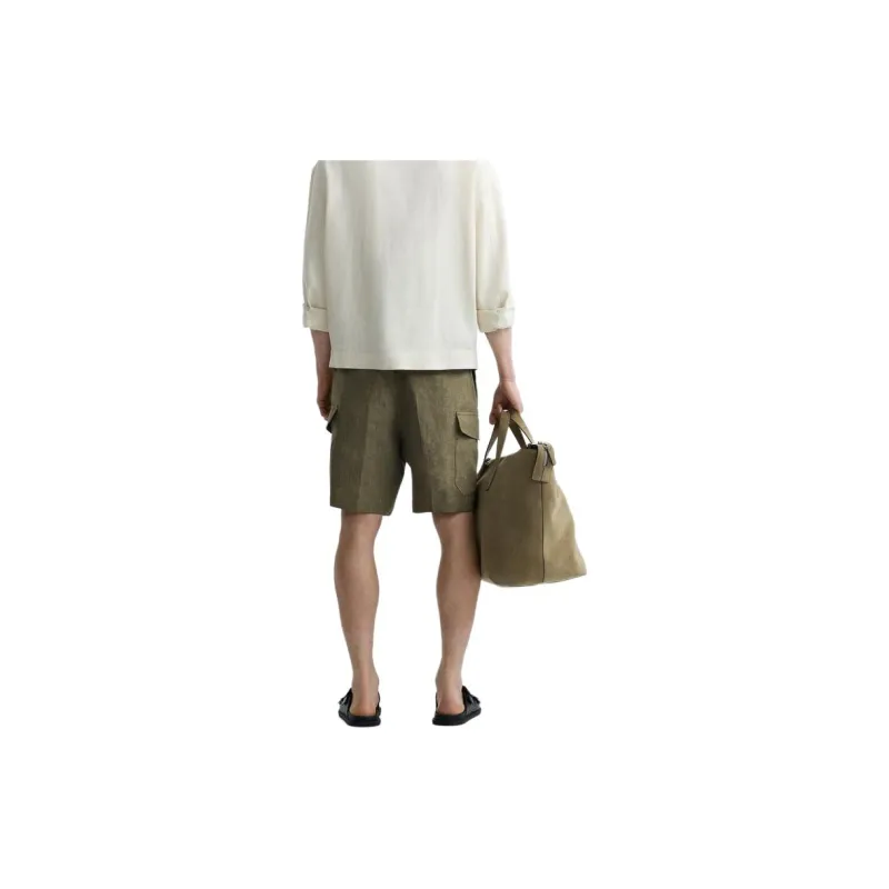 ZARA Cargo Shorts Men Khaki-3