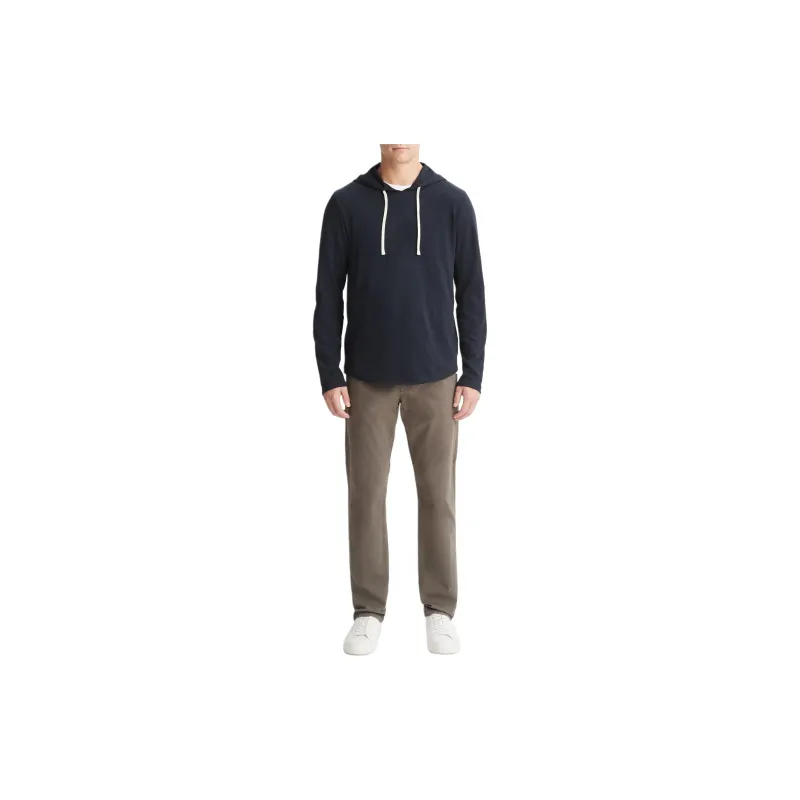VINCE Textured Cotton Hoodie Sweatshirt Men's Navy-1