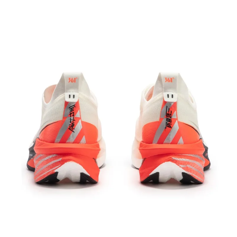 361° Flying Dragon 2.0 Cushioning Anti-Slip Wear-Resistant Breathability Low-Top Running Shoes Men's White Orange-3