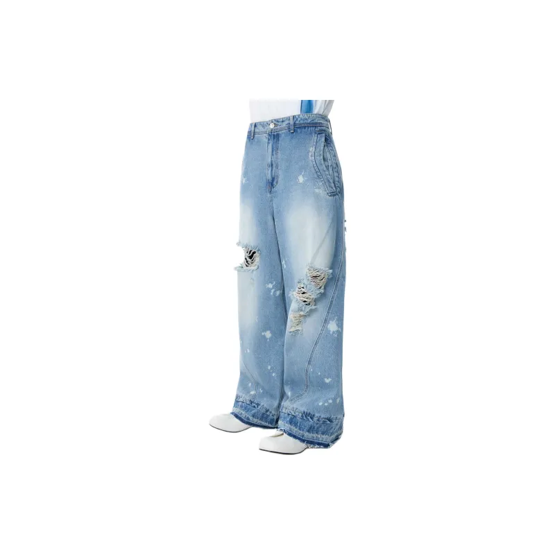 ADER ERROR Logo patch Wide leg Jeans-6
