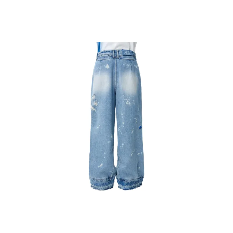 ADER ERROR Logo patch Wide leg Jeans-7