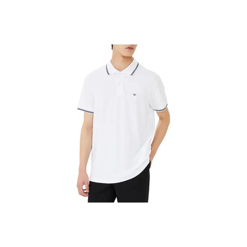 EMPORIO ARMANI Logo Detailed Short Sleeved Polo Shirt-5