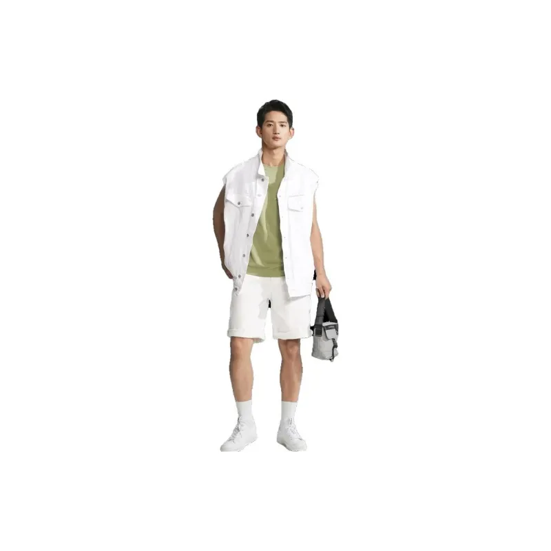 Calvin Klein Denim Shorts Men White Denim-1