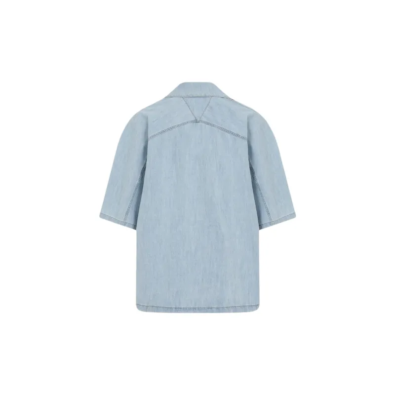 Bottega Veneta Light Bleached Denim Shirt-1