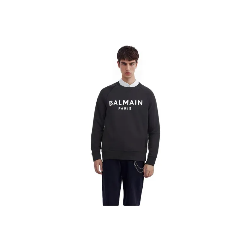 BALMAIN Logo Printed Crewneck Sweatshirt-2