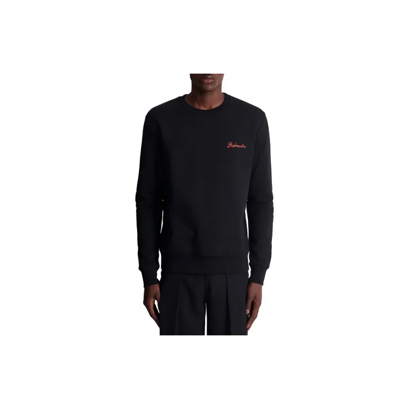 BALMAIN Kiss Printed Round Neck Sweatshirt-4