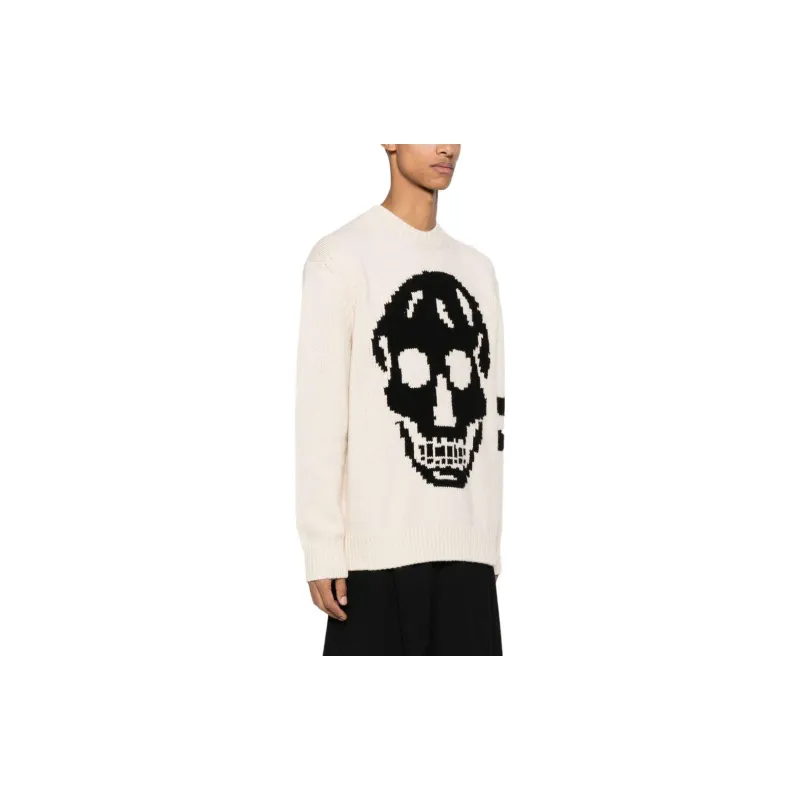 Alexander McQueen Skull Intarsia Knit Jumper-3