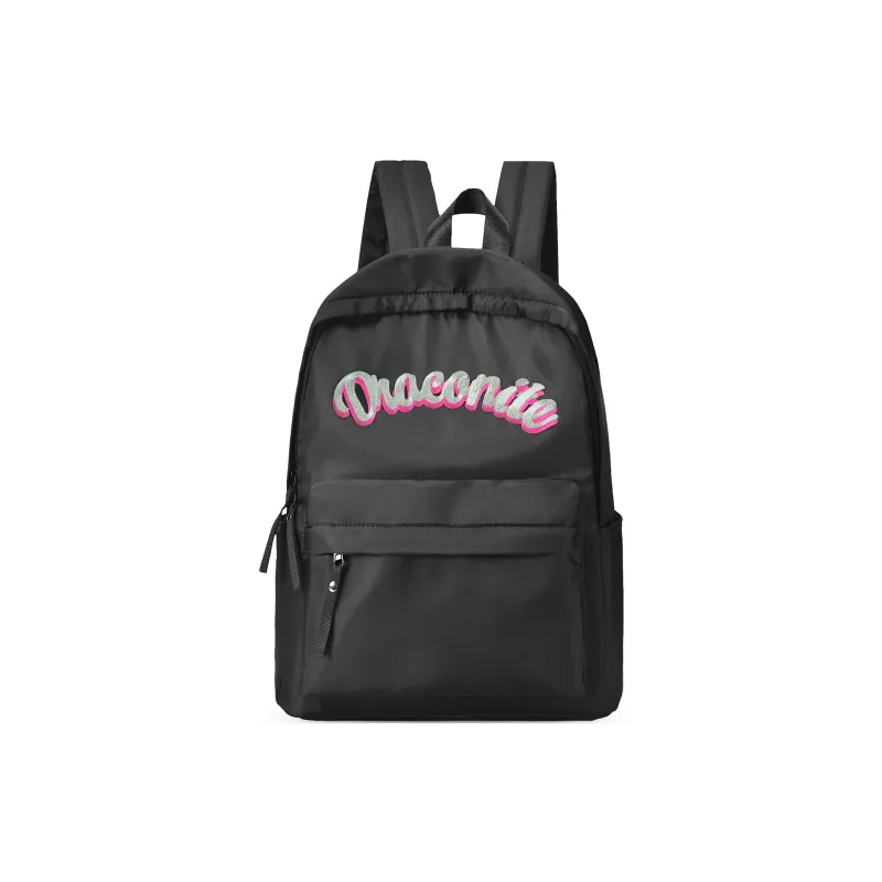 DRACONITE Polyester Students Backpack Unisex Black-0