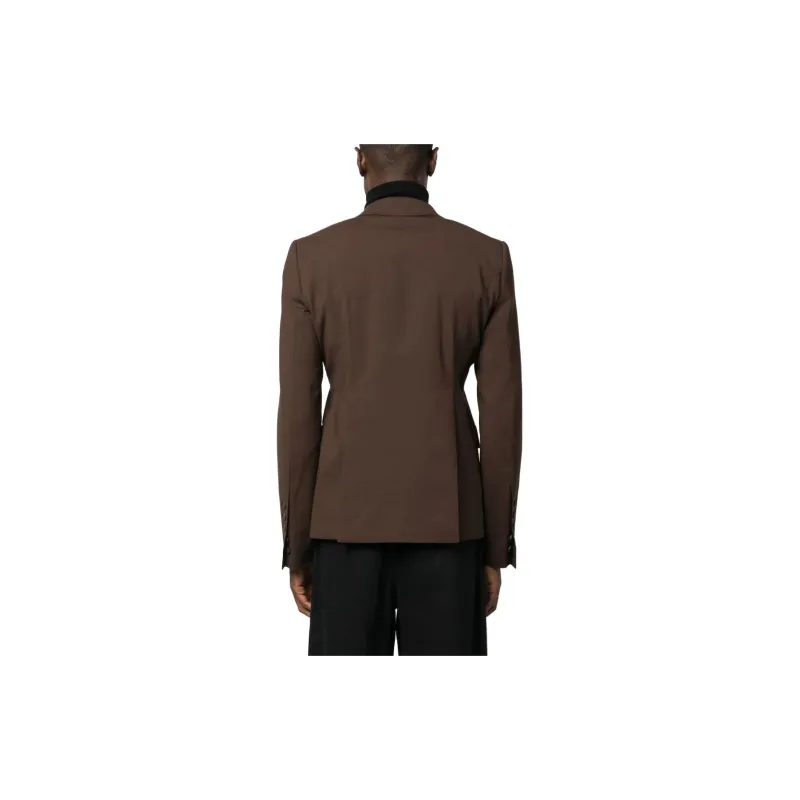 RICK OWENS Single Breasted Buttoned Tailored Blazer-2