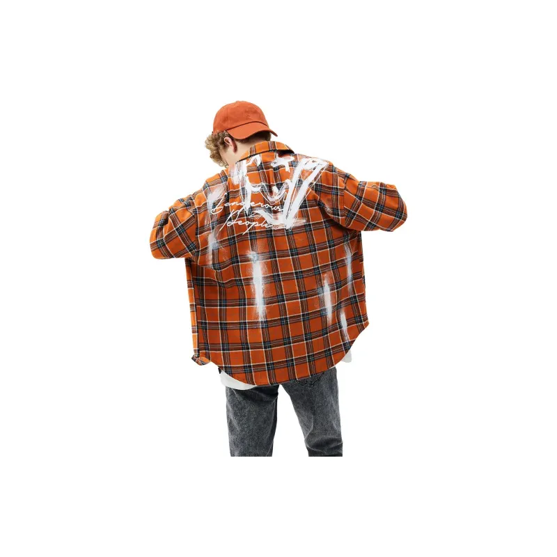 DANGEROUSPEOPLE Shirts Men Orange-2