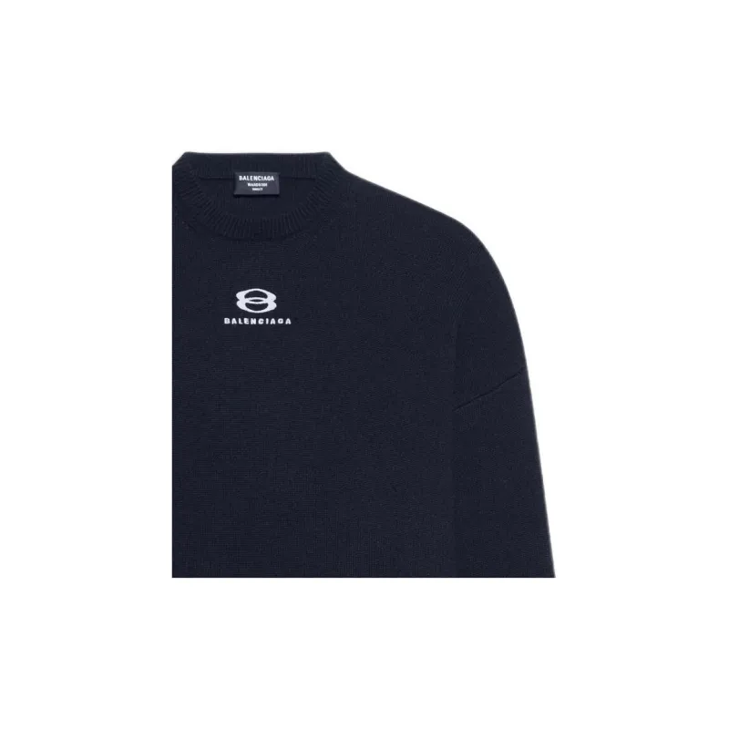 Balenciaga SS22 Cashmere Sweater Men's Dark Blue-6
