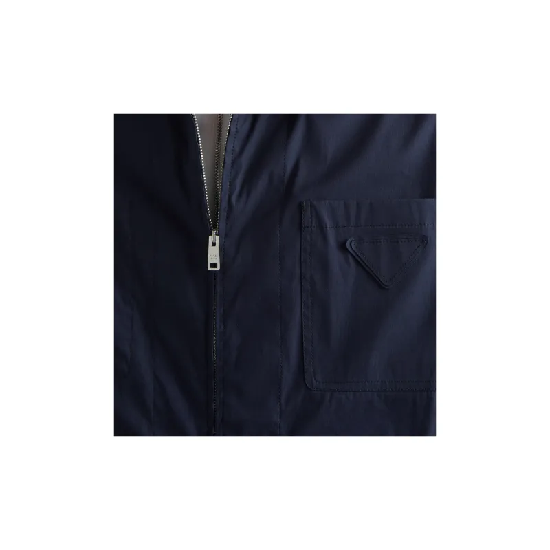 PRADA Logo patch Cotton Jacket-5