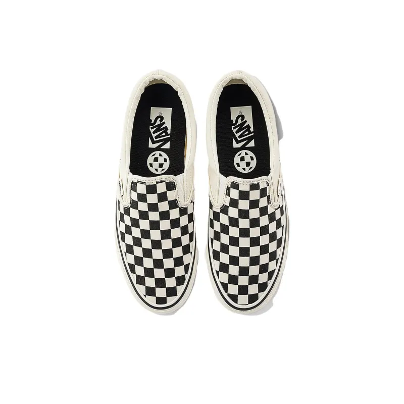 Vans Slip on Anti Slip Wear Resistant Low Top Skateboard Shoes Unisex Black White-2