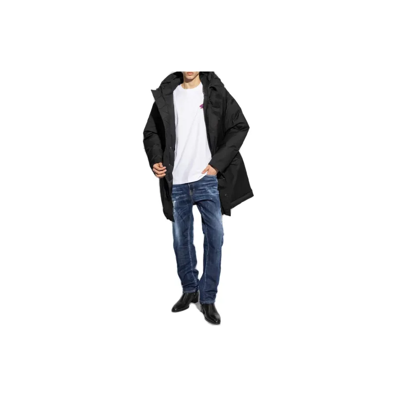 DSQUARED 2 Funnel Neck Hooded Coat-3