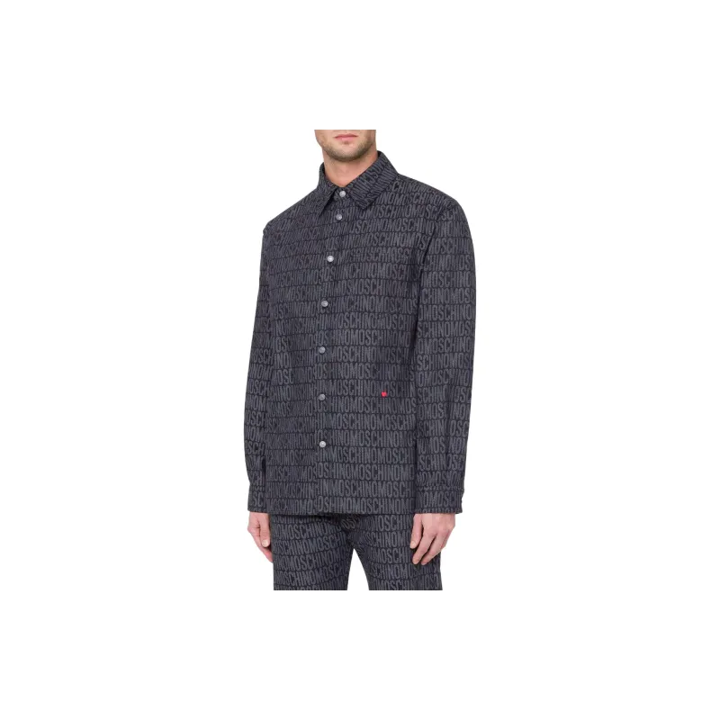 MOSCHINO Logo jacquard Button up Shirt-1