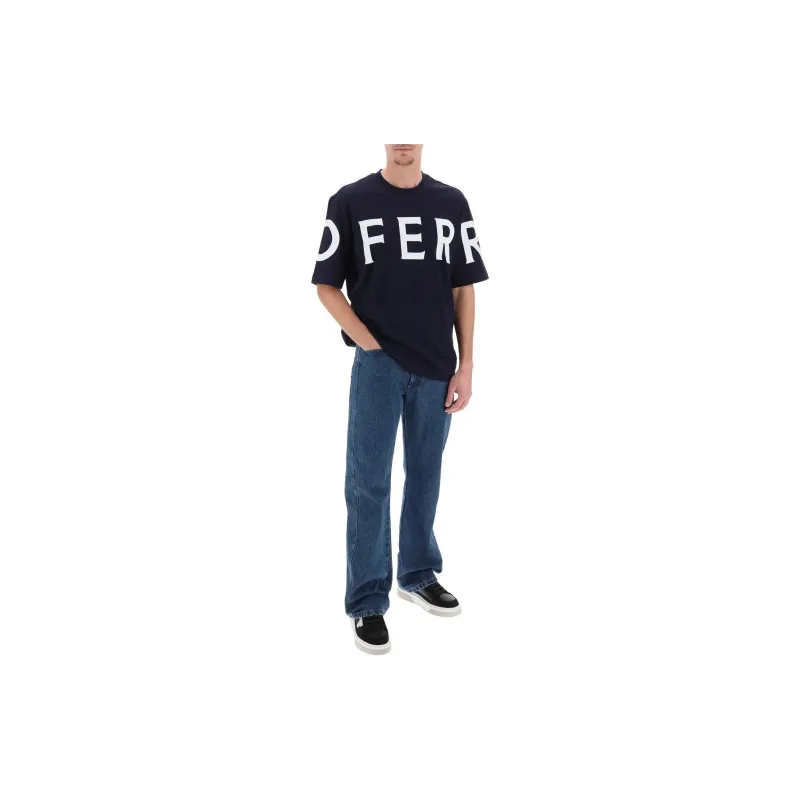 Ferragamo Logo Printed Crewneck T Shirt-5