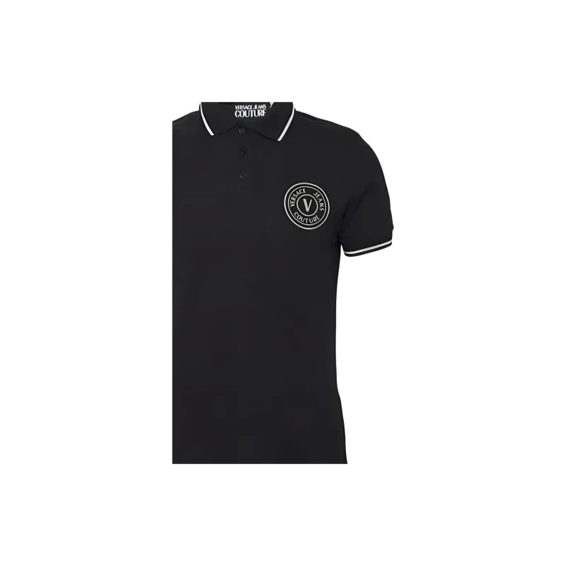 VERSACE JEANS COUTURE Men's Casual Slim Fit Polo Shirt Black-5