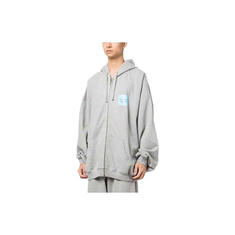 Vetements Logo print Zip up Hoodie-3