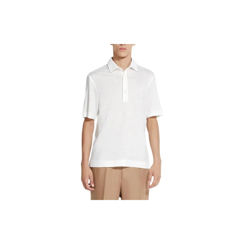 Ermenegildo Zegna Pure Linen Short-sleeve Polo Shirt-1