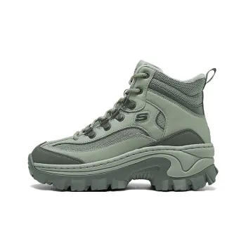 Skechers DIGHTON Durable Breathable High Top Casual Shoes Women's Olive Green