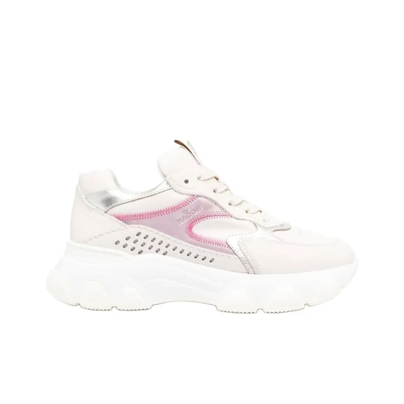HOGAN Hyperactive Cushioning Low-Top Sports Casual Shoes Women's Beige Pink-1