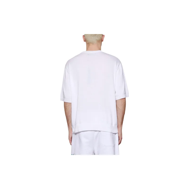 AMIRI Floral Logo Knitted Crewneck Tee-1