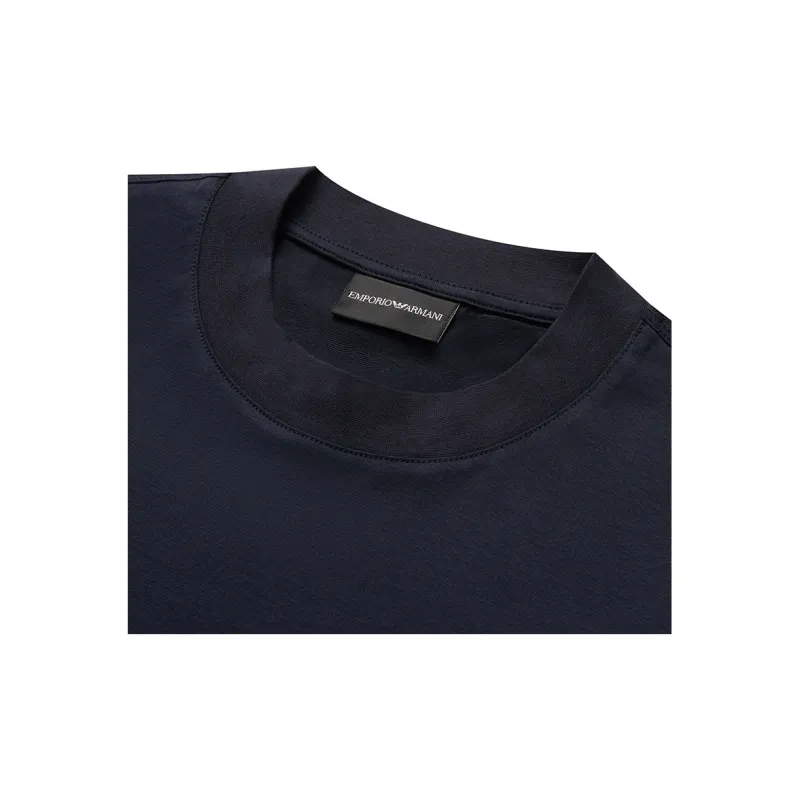 EMPORIO ARMANI SS24 Drop Shoulder Sleeve T Shirt Men's Navy Blue-7
