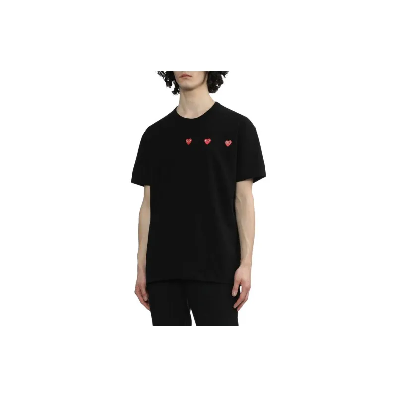 CDG Play T Shirts Men Black-3