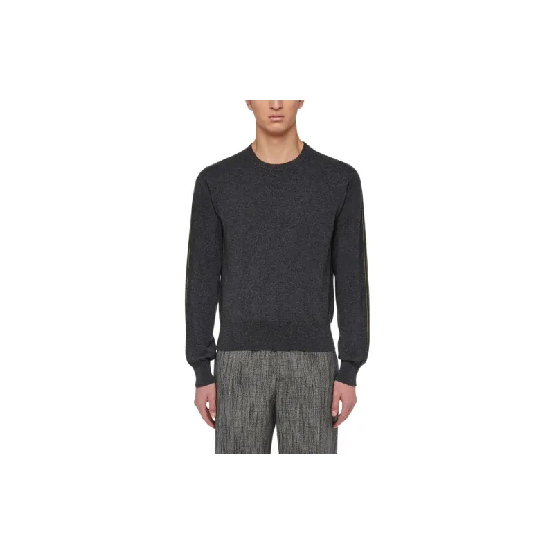 Ferragamo Charcoal Cashmere Crew Neck Sweater-3