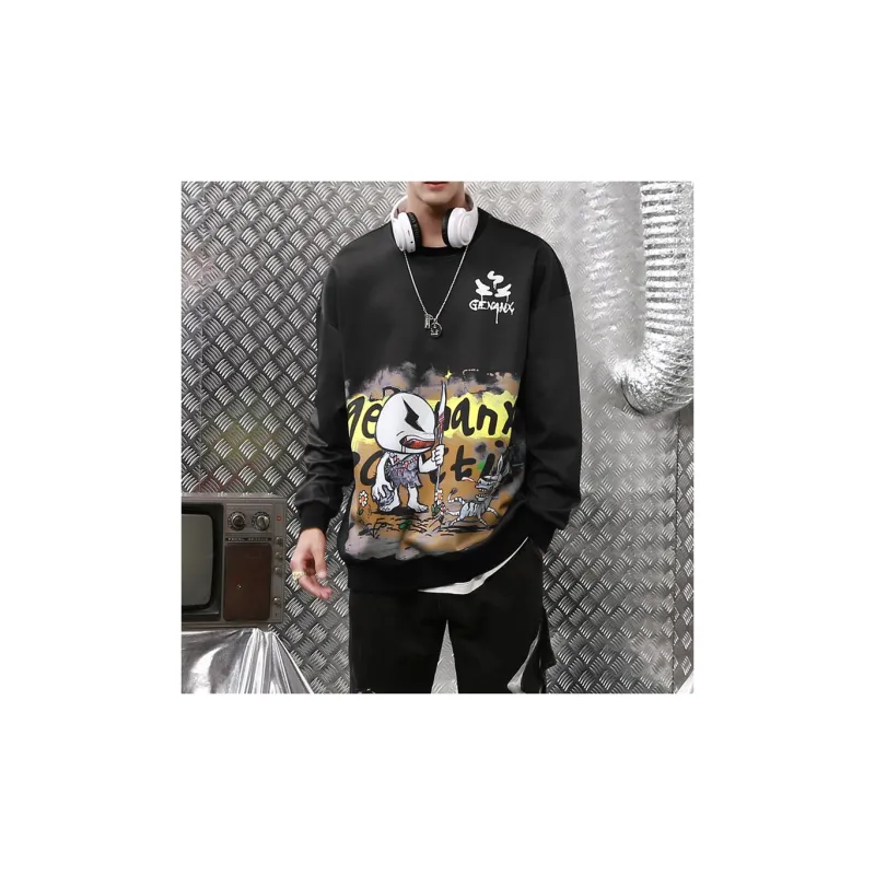 GENANX Crew Neck Loose Fit Regular Sweatshirt Unisex-2