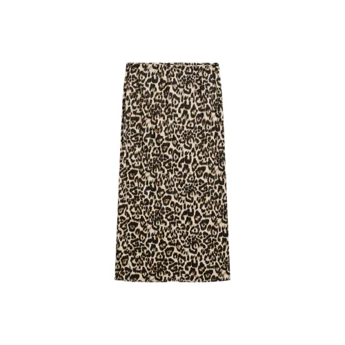 Massimo Dutti Casual Long Skirts Women's Brown