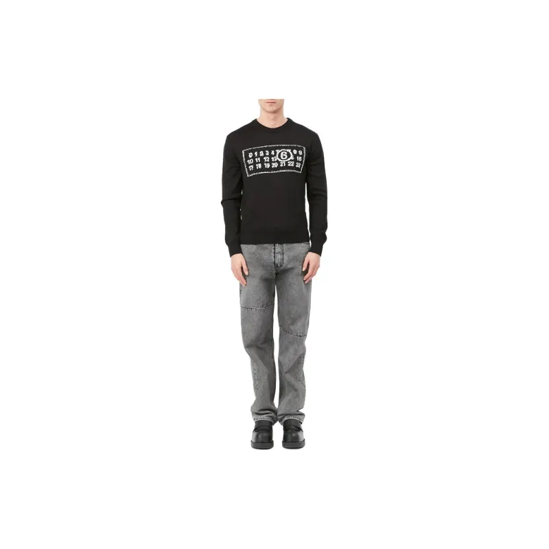 MM6 Maison Margiela Numbers motif Crew neck Jumper-1