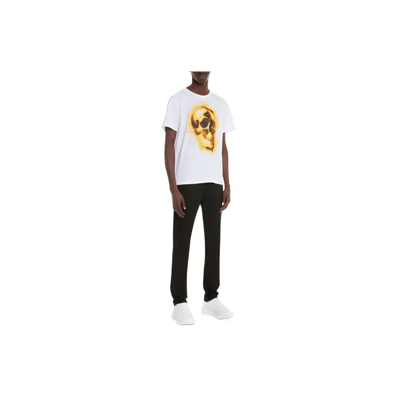 Alexander McQueen Skull print Round neck T shirt-3