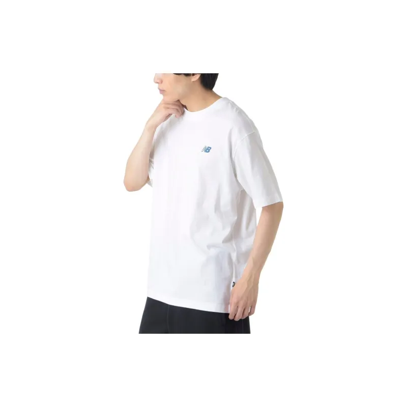 New Balance Drop Shoulder Sleeve T Shirt Men's White-4