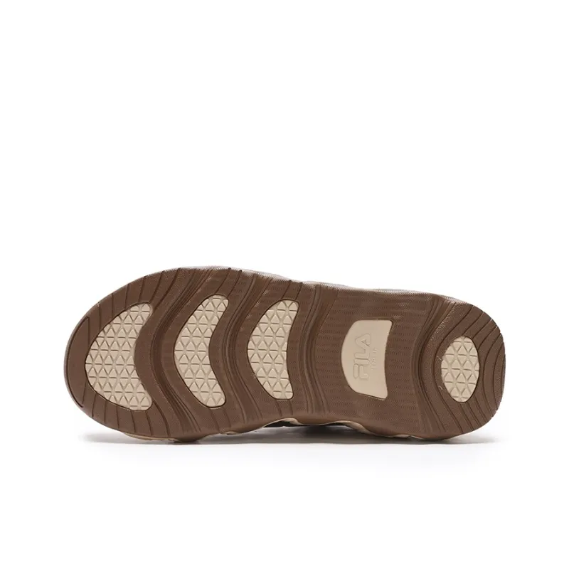 FILA Croissant Coverage Wear Resistant Slip Resistant Low Top Running Shoes Men's Coffee Dark Brown-4