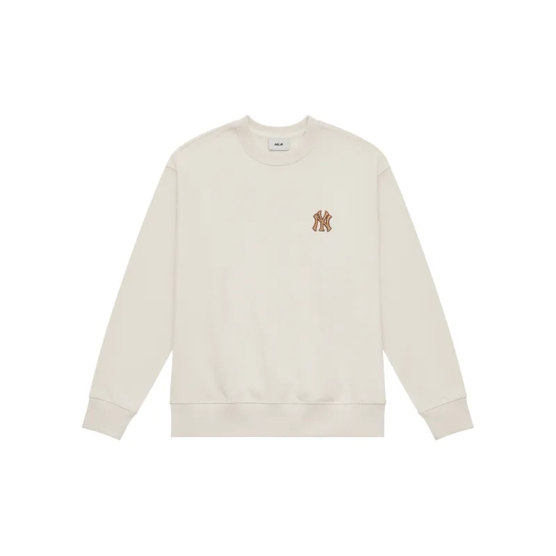 MLB MONOGRAM Collection New York Yankees Crewneck Sweatshirt Unisex Cream-1