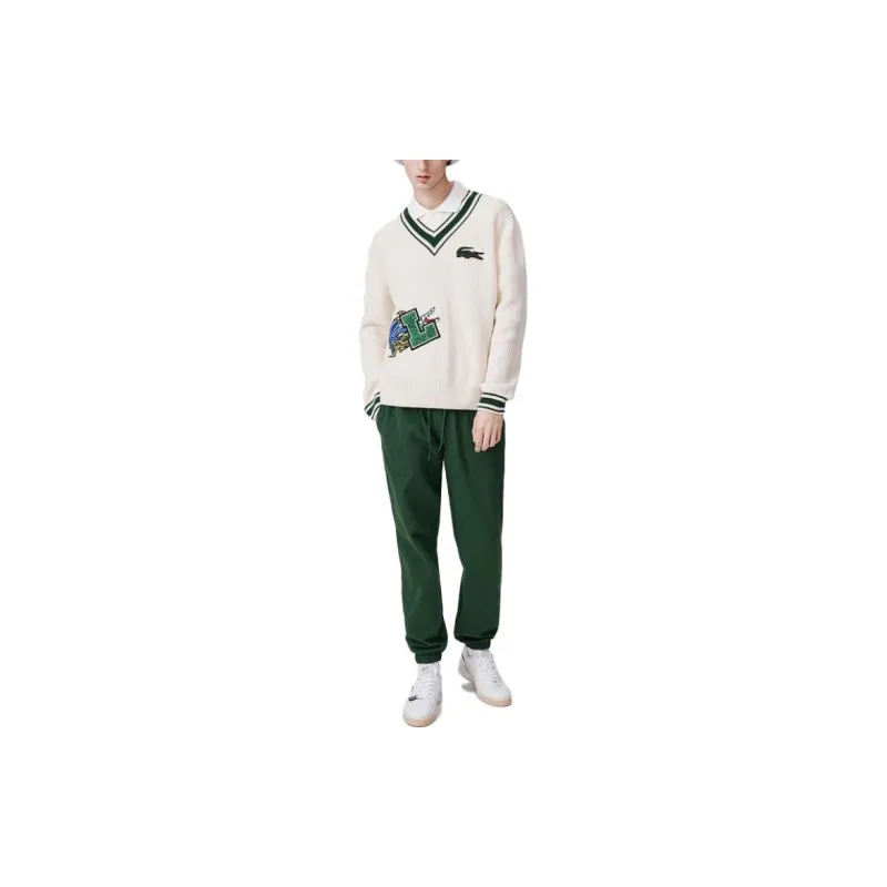 LACOSTE Knitted Sweatpants Men Green-2