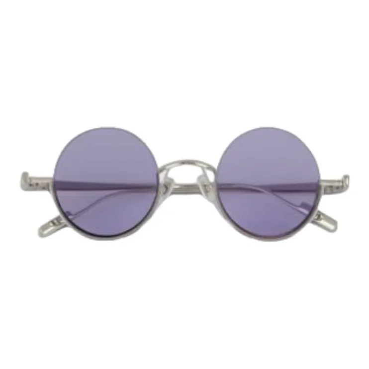 BONNIECLYDE Round Sunglass · Unisex Silver/Purple-0