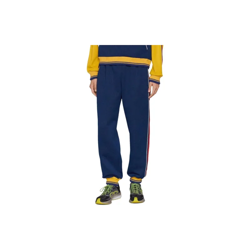 GUCCI Knitted Sweatpants Men's Blue-2
