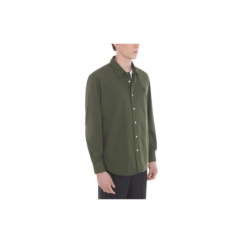 Maison Kitsune Fox appliqué Cotton Shirt-4