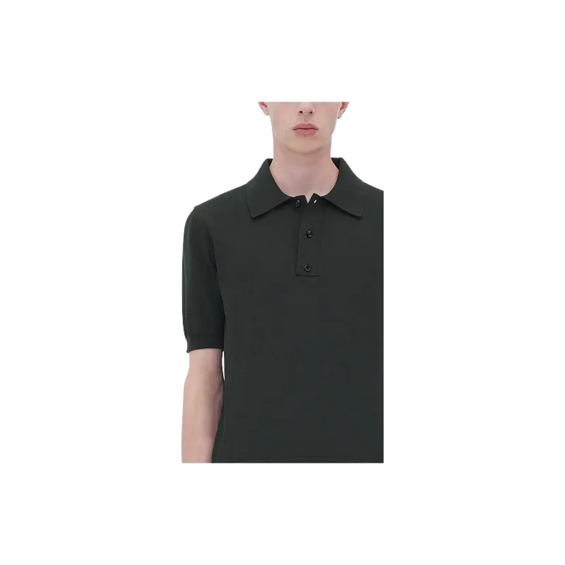 Bottega Veneta Polo Shirts Men Charcoal Gray-3