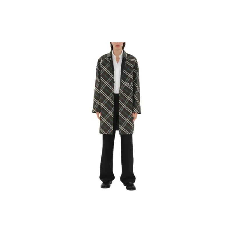 Burberry Long Sleeved Checked Trench Coat-3